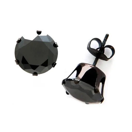 Náušnice z ocele - kryštál zirkónu