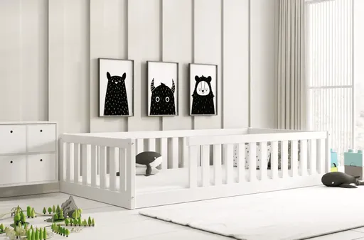 BMS Detská jednolôžková posteľ BELLA SIMA | 90 x 190 cm Farba: Biela