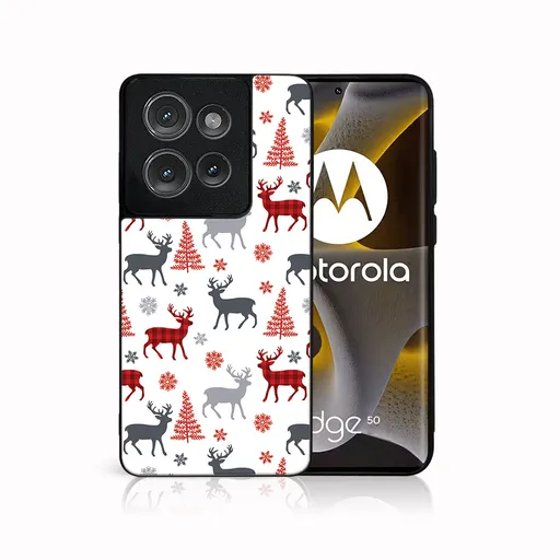 MY ART Kryt s vianočným dizajnom Motorola Edge 50 DEER (068)