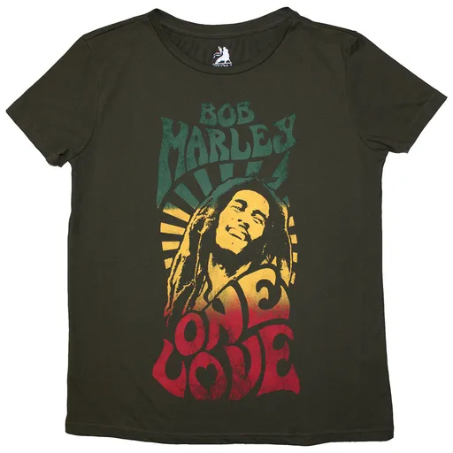 Bob Marley tričko One Love Gradient Zelená S