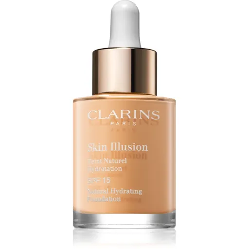 Clarins Skin Illusion Natural Hydrating Foundation rozjasňujúci hydratačný make-up SPF 15 odtieň 107 Beige 30 ml