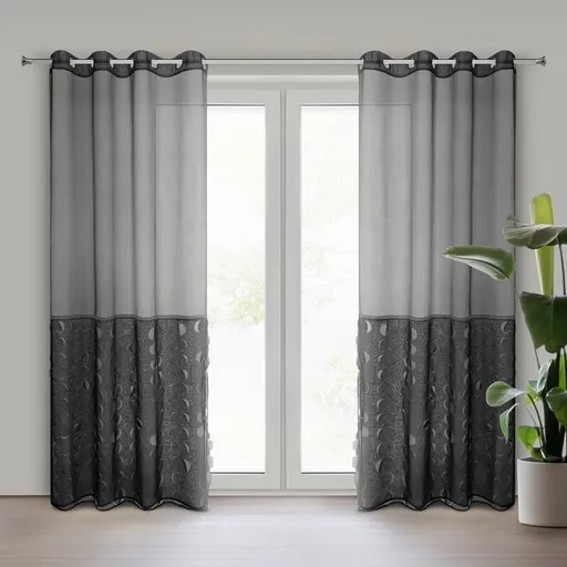 ArtFir Záclona DEBORA K | čierna 140 x 250 cm