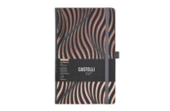 Castelli Rose Sand linajkový zápisník S A6 Black