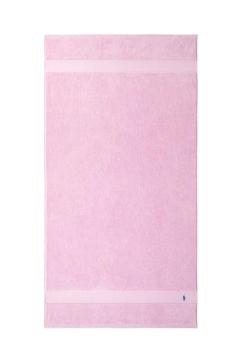 Bavlnený uterák Ralph Lauren Polo Player Carmel Pink 90 x 160 cm ružová farba