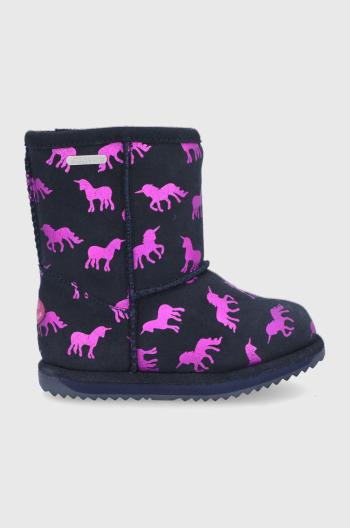 Detské semišové snehule Emu Australia Rainbow Unicorn Brumby tmavomodrá farba