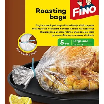 FINO Vrecká na pečenie 5 ks „xxl veľkosť“ 35 × 43 cm (5201314961109)