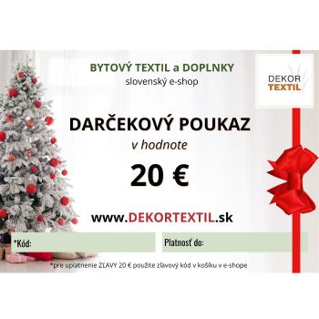 Darčekový poukaz ELEKTRONICKÝ v hodnote 20 €