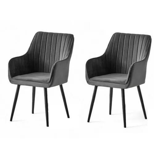 Súprava jedálenských stoličiek Nova Anthracite, 2 ks