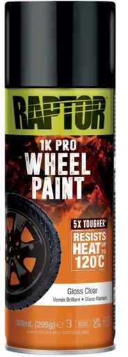 RAPTOR 1K WHEEL PAINT - Sprej na disky gloss clear, 0,295 kg