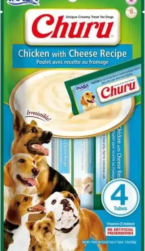 Inaba Churu Pyré dog Kura so syrom maškrta pre psy 4tuby 56g