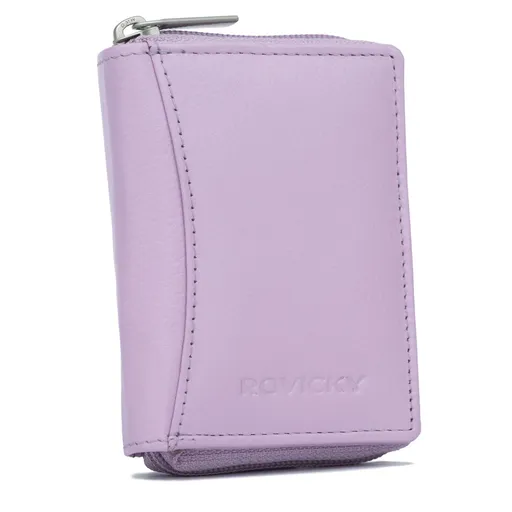 Fialová vertikálna kožená dámska peňaženka – Rovicky