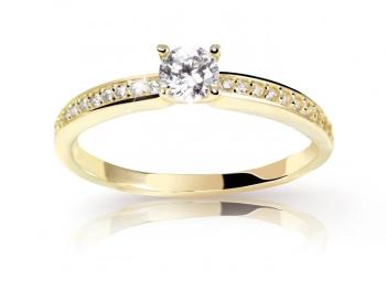 Cutie Diamonds Pôvabný prsteň zo žltého zlata s diamantmi DZ6713-2523-10-X-1 54 mm