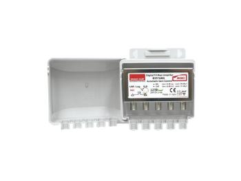 Anténny predzosilňovač Emme Esse 83516AG, na stožiar, +20dB, DAB(VHF) + UHF s AGC, filtr LTE