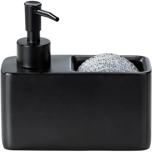Wenko Dávkovač saponátu s miestom na hubku Resa, čierna