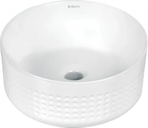 DEANTE - Silia Hexa biela Keramické umývadlo, na dosku, asymetrické CDX_6U3S