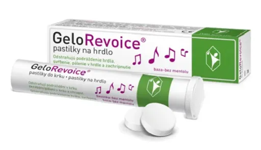 GeloRevoice pastilky na hrdlo, baza-bez mentolu 20 ks
