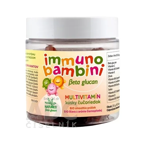 NATURES immuno bambini Beta glucan MULTIVITAMÍN