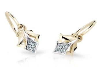 Cutie Jewellery Zlaté detské náušnice C2220-10-X-1 biela