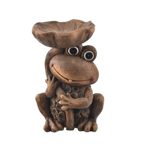 InDecor Keramické napájadlo pre vtáčiky žaba Rona, 25 x 21 x 39 cm