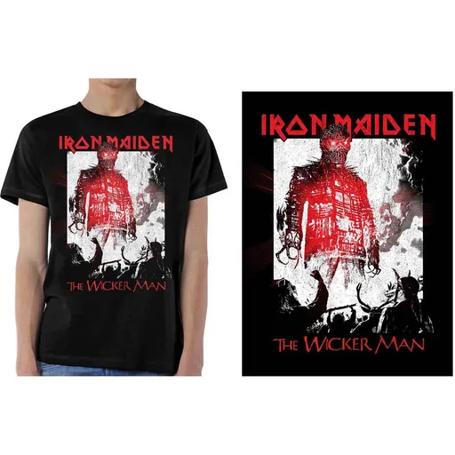 Iron Maiden tričko The Wicker Man Smoke Čierna S