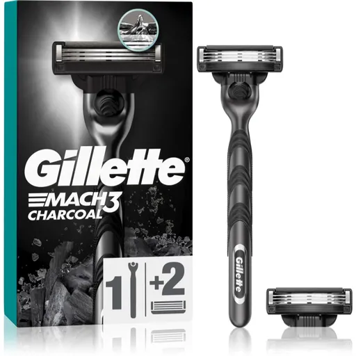 Gillette Mach3 Charcoal holiaci strojček + náhradné hlavice 2 ks
