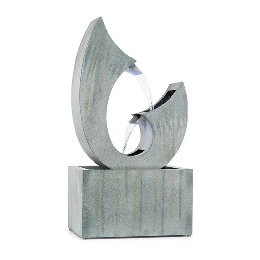 Blumfeldt Trumpet Flow, záhradná fontána, 8 W, pozinkovaný kov, LEDky