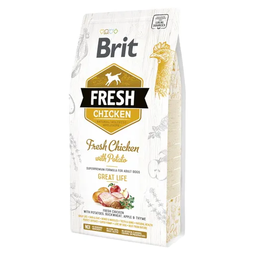 BRIT Fresh Chicken with Potato Adult Great Life granule pre psov 1 ks