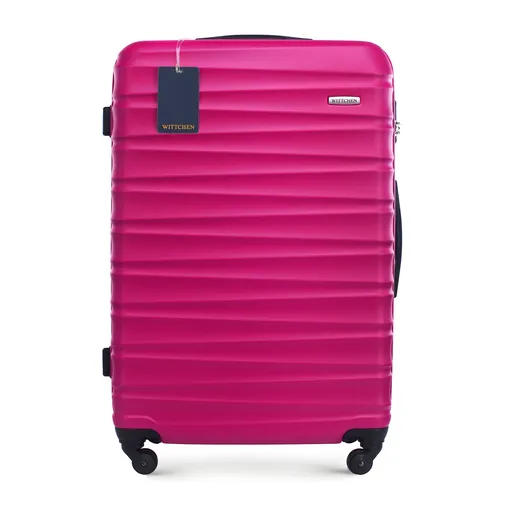 Veľký kufor ABS a identifikátor s logom WITTCHEN, ružový 56-3A-313-34Z6