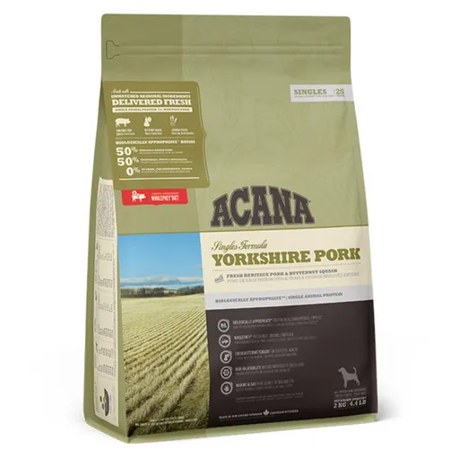ACANA Yorkshire Pork Singles pre psov 1 ks, Hmotnosť balenia (g): 2 kg