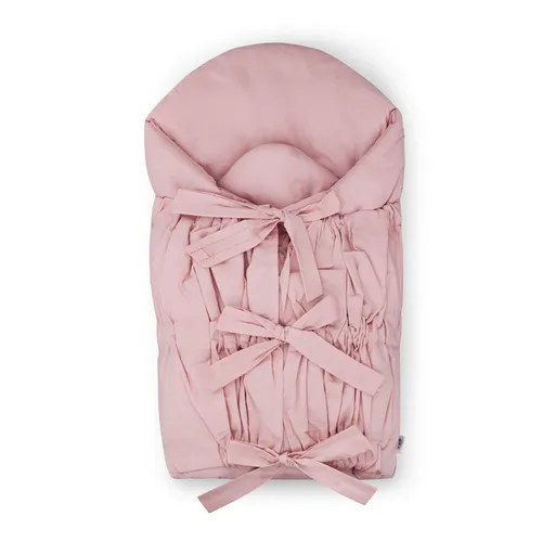 PETITE&MARS Zavinovačka šnurovacia Nurse s pevnou kokosovou vložkou Dusty Pink 75x75 cm