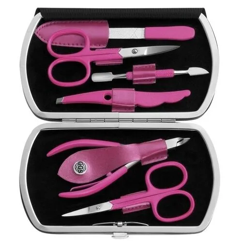 Luxusná sada na manikúru a pedikúru Solingen pink NO 319-12