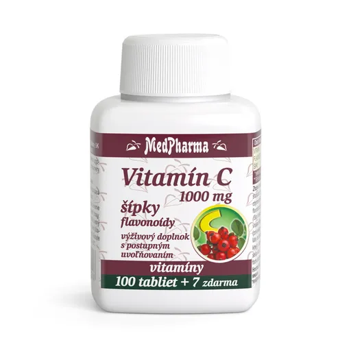 MEDPHARMA Vitamín C 1000 mg so šípkami 107 tabliet