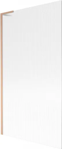 MEXEN/S - Next L vaňová zástena FIX 100 x 150, prúžky, meď kartáčovaná 895-100-000-03-09-65