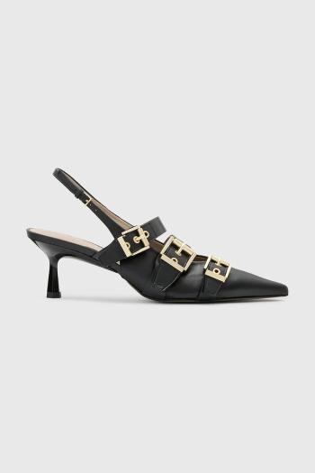 Kožené lodičky AllSaints Vivian Slingback čierna farba, W001FC