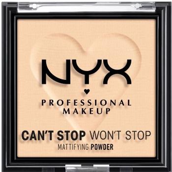 NYX PROFESSIONAL MAKEUP Can't Stop Won't Stop Mattifying Powder kompaktný púder - Odtieň 02 Light 6 g