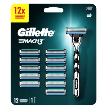 GILLETTE Mach3 Holiaci strojček + Náhradná hlavica 12 ks