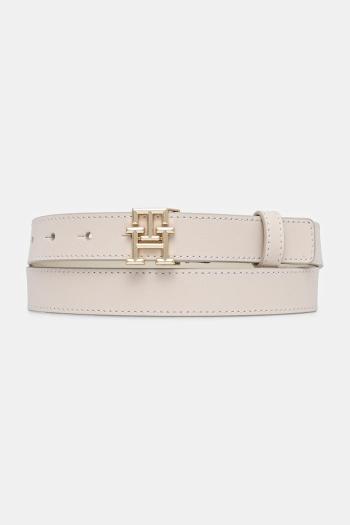 Kožený opasok Tommy Hilfiger dámsky, béžová farba, AW0AW17248