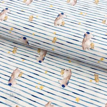 Bavlněná látka Snoozy fabrics Friends Sleeping bear digital print