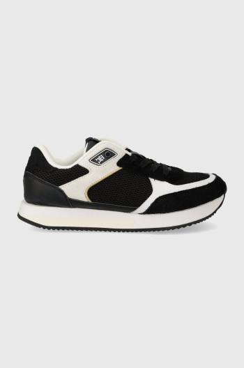 Tenisky Tommy Hilfiger ESSENTIAL ELEVATED RUNNER čierna farba, FW0FW07700