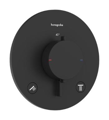 Sprchová a vaňová batéria Hansgrohe Ecostat Comfort S bez podomietkového telesa matná čierna 33715670