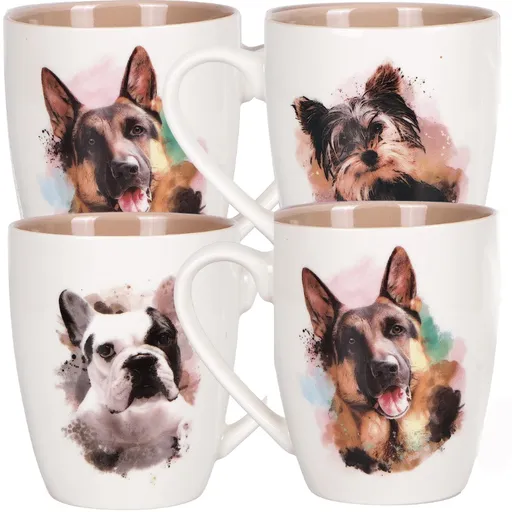 VERONI - Hrnček 360ml Dog rôzne motívy