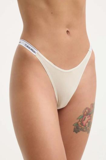 Tangá Calvin Klein Underwear béžová farba, 000QD5157E