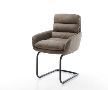 Abelia-Flex jedálenská stolička s podrúčkami taupe vintage konzolový