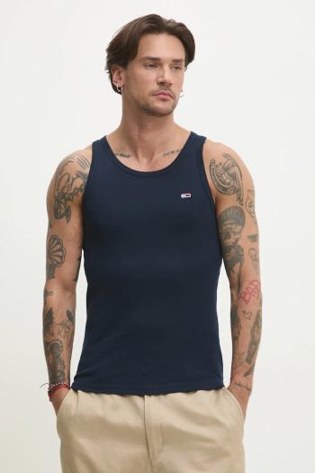 Bavlnené tričko Tommy Jeans 2-pak pánske, tmavomodrá farba, DM0DM20769