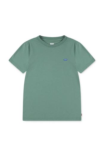 Detské bavlnené tričko Levi's LVB BATWING CHEST HIT zelená farba, jednofarebné, 9EA100