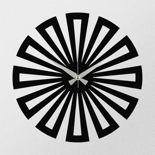 Nástenné hodiny Enzo S003 Black, 48 x 48 cm