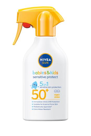 Nivea Detský sprej na opaľovanie s pumpičkou SPF 50+ Sun Kids Sensitive 270 ml
