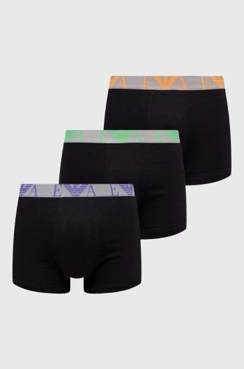 Boxerky Emporio Armani Underwear 3-pak pánske, čierna farba, 111357 4R715