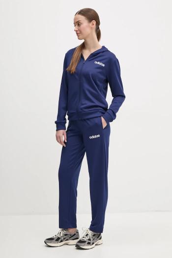 Tepláková súprava adidas LINEAR TS dámska, tmavomodrá farba, JD2696