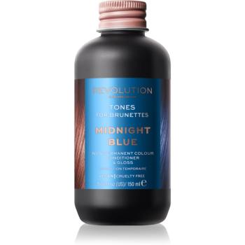 Revolution Haircare Tones For Brunettes tónovací balzam pre hnedé odtiene vlasov odtieň Midnight Blue 150 ml